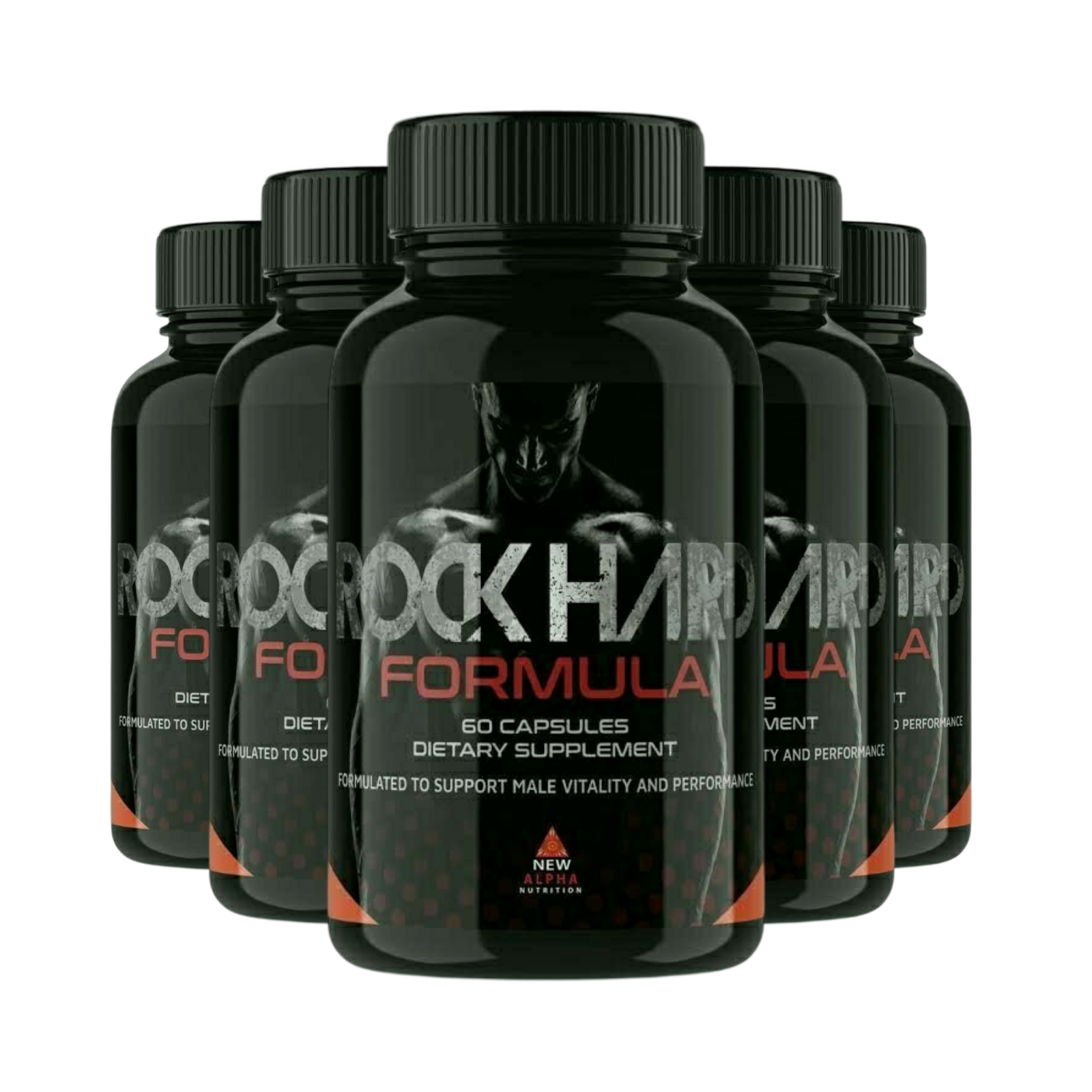 5-Pack Rock Hard Formula Pills, Rock Hard Formula Male Support - 300 Capsules