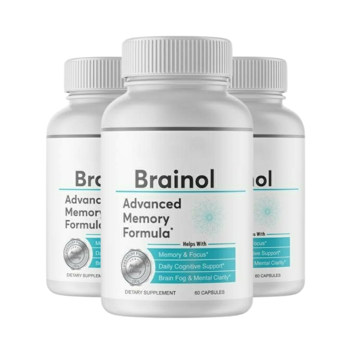 3-Pack Brainol - Brainol Pills Advanced Memory Support - 180 Capsules