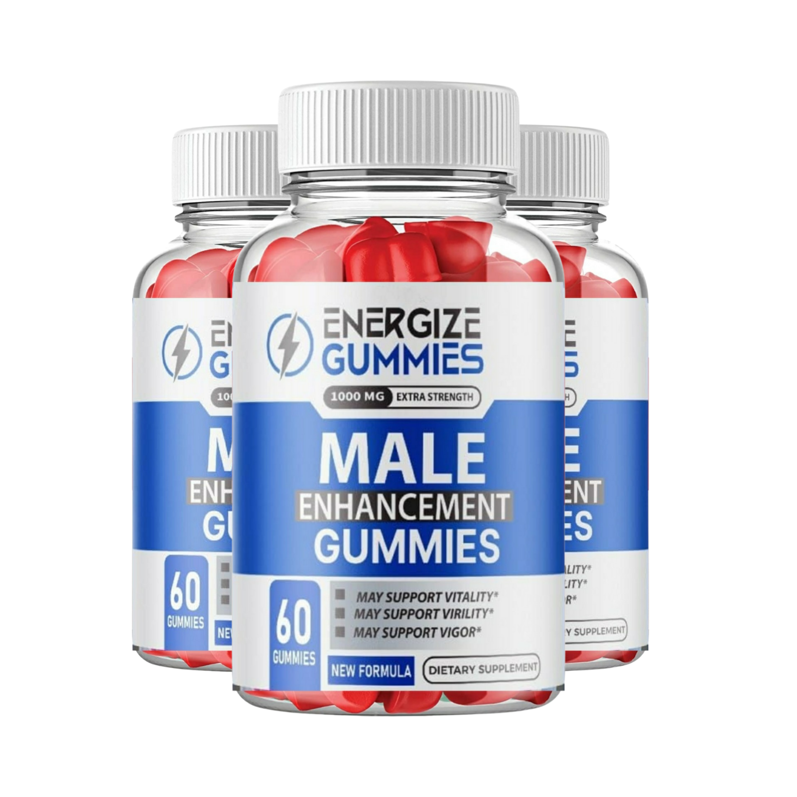 3-Pack Energize Male Gummies - Natural Enhancement Support For Men - 180 Gummies