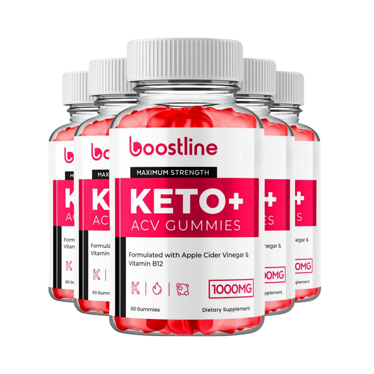 5-Pack Boostline Keto ACV Gummies, Boost Line Gummies Weight Loss - 300 Gummies