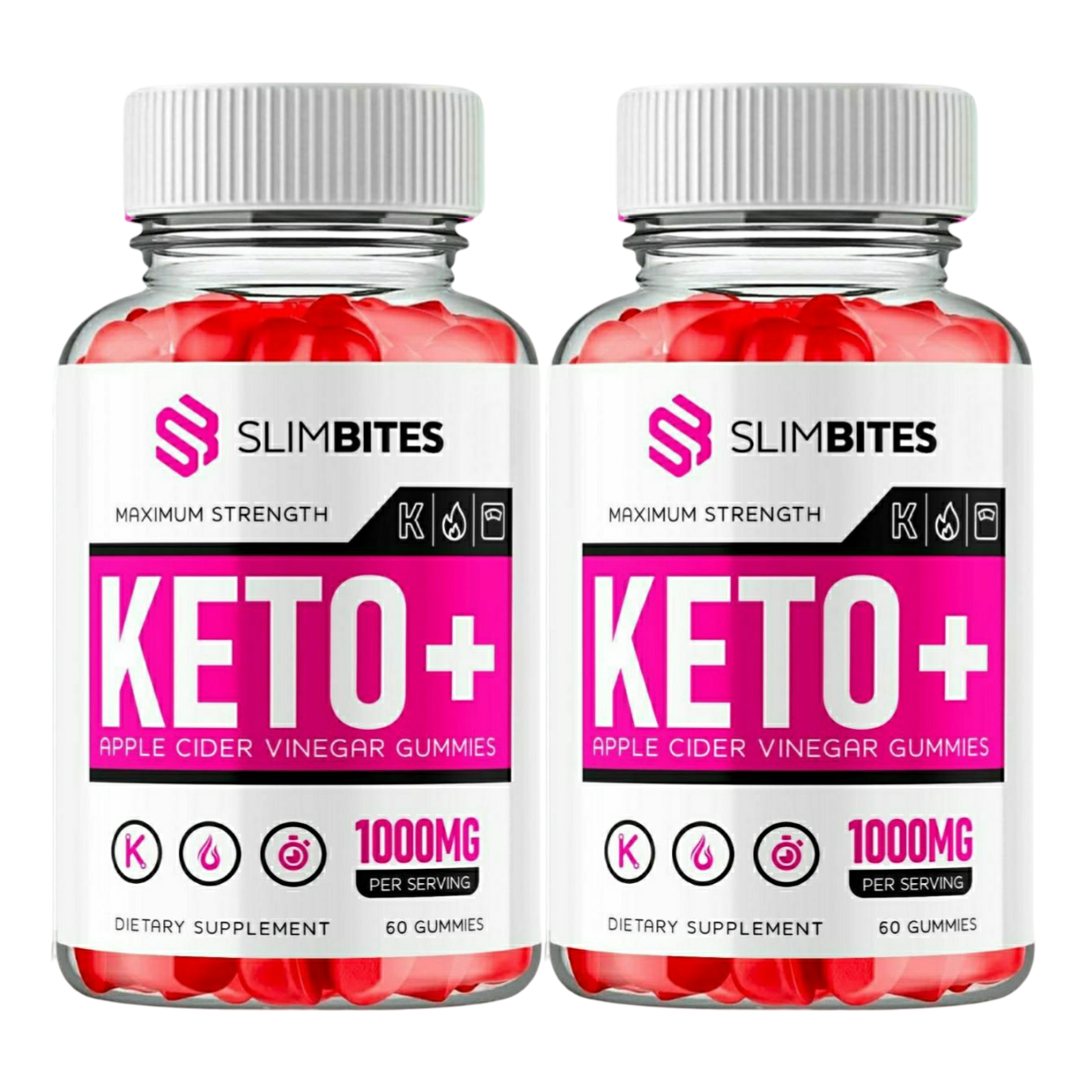 2-Pack SlimBites Keto ACV Gummies, Slim Bites Gummies Weight Loss - 120 Gummies