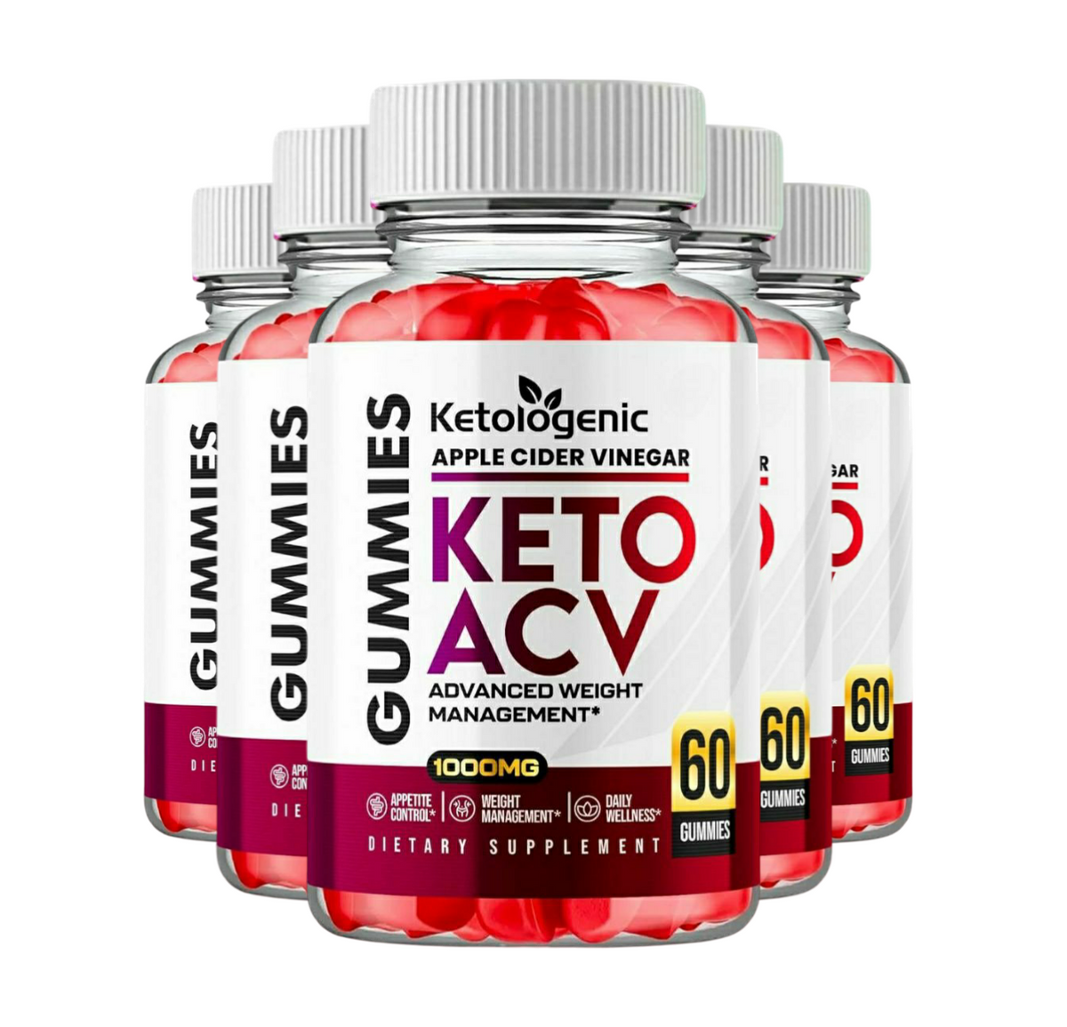 5-Pack Ketologenic ACV Gummies, Ketologenic Gummies For Weight Loss -300 Gummies