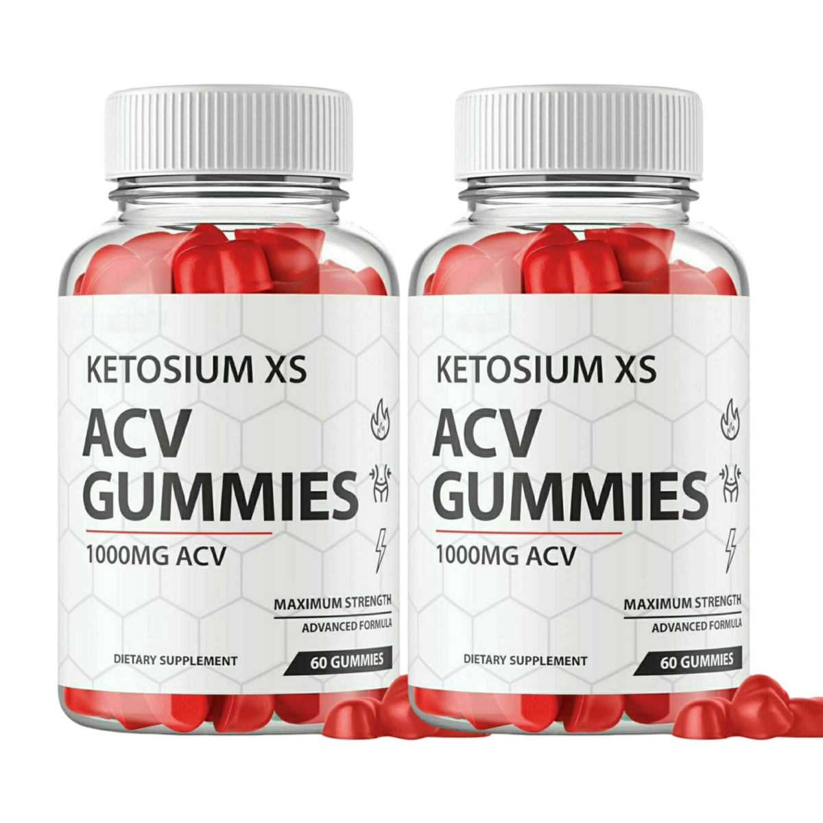 2-Pack Ketosium XS ACV Gummies, Ketosium XS Keto ACV Gummies - 120 Gummies