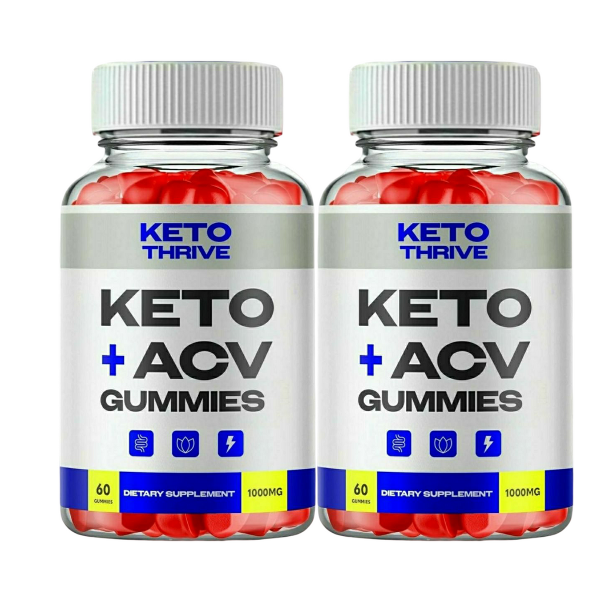 2-Pack Keto Thrive ACV Gummies, Keto Thrive Keto ACV Gummies - 120 Gummies