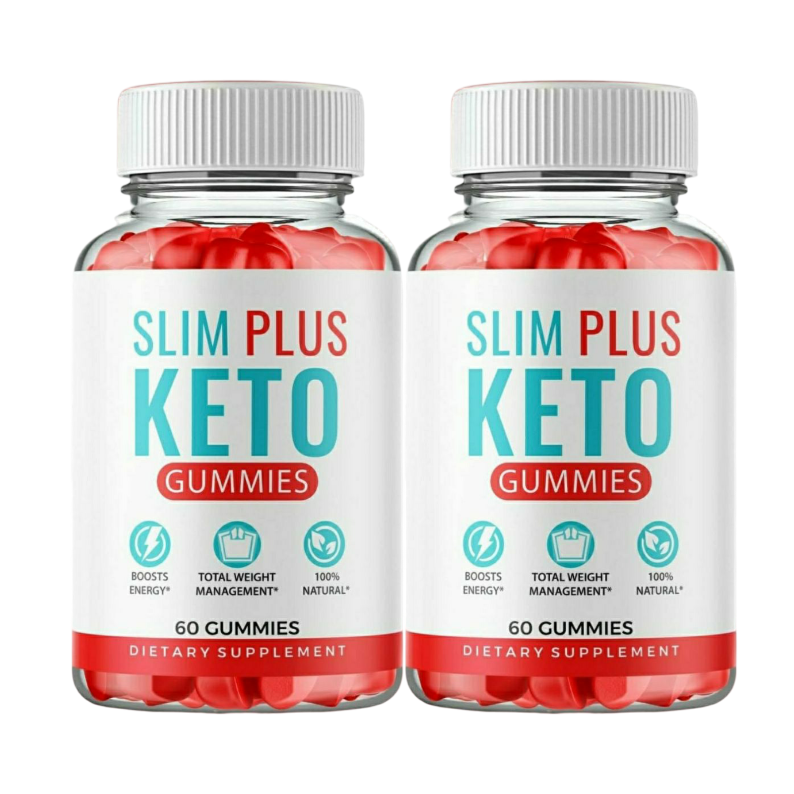 2-Pack Slim Plus Keto Gummies, SlimPlus Keto ACV Gummies - 120 Gummies