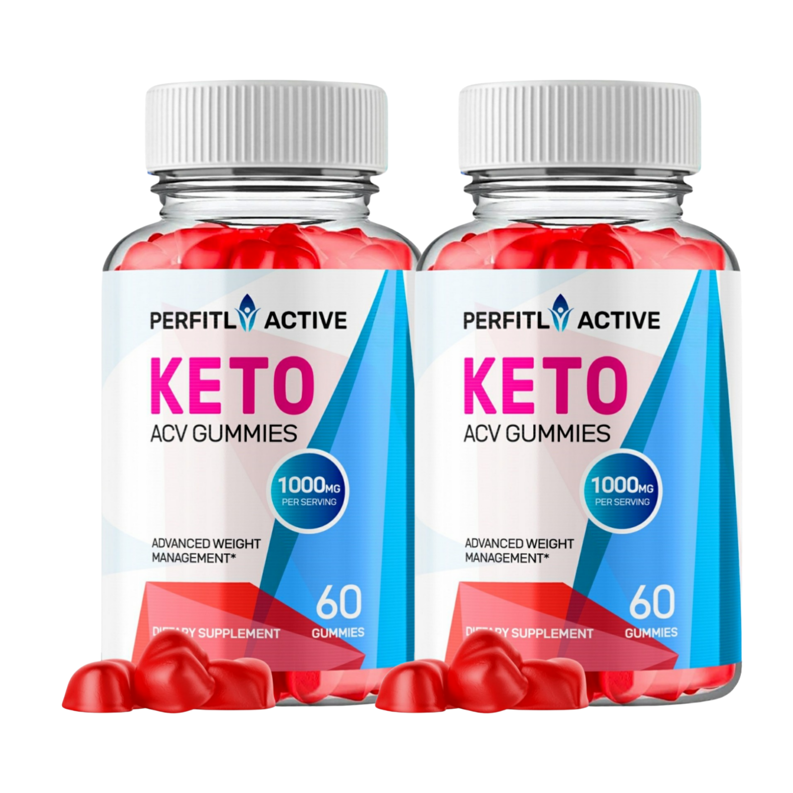 2-Pack Perfitly Active Keto ACV Gummies - Perfitly Keto Gummies - 120 Gummies