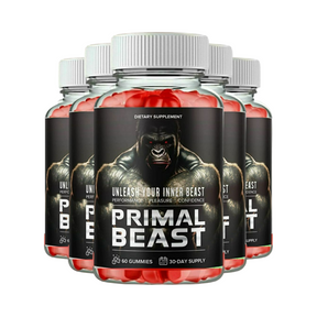 5-Pack Primal Beast Gummies, Primal Gummies For Men - 300 Gummies