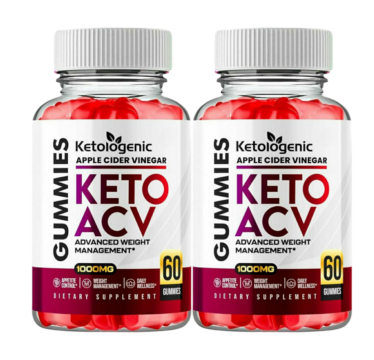 2-Pack Ketologenic ACV Gummies, Ketologenic Gummies For Weight Loss -120 Gummies