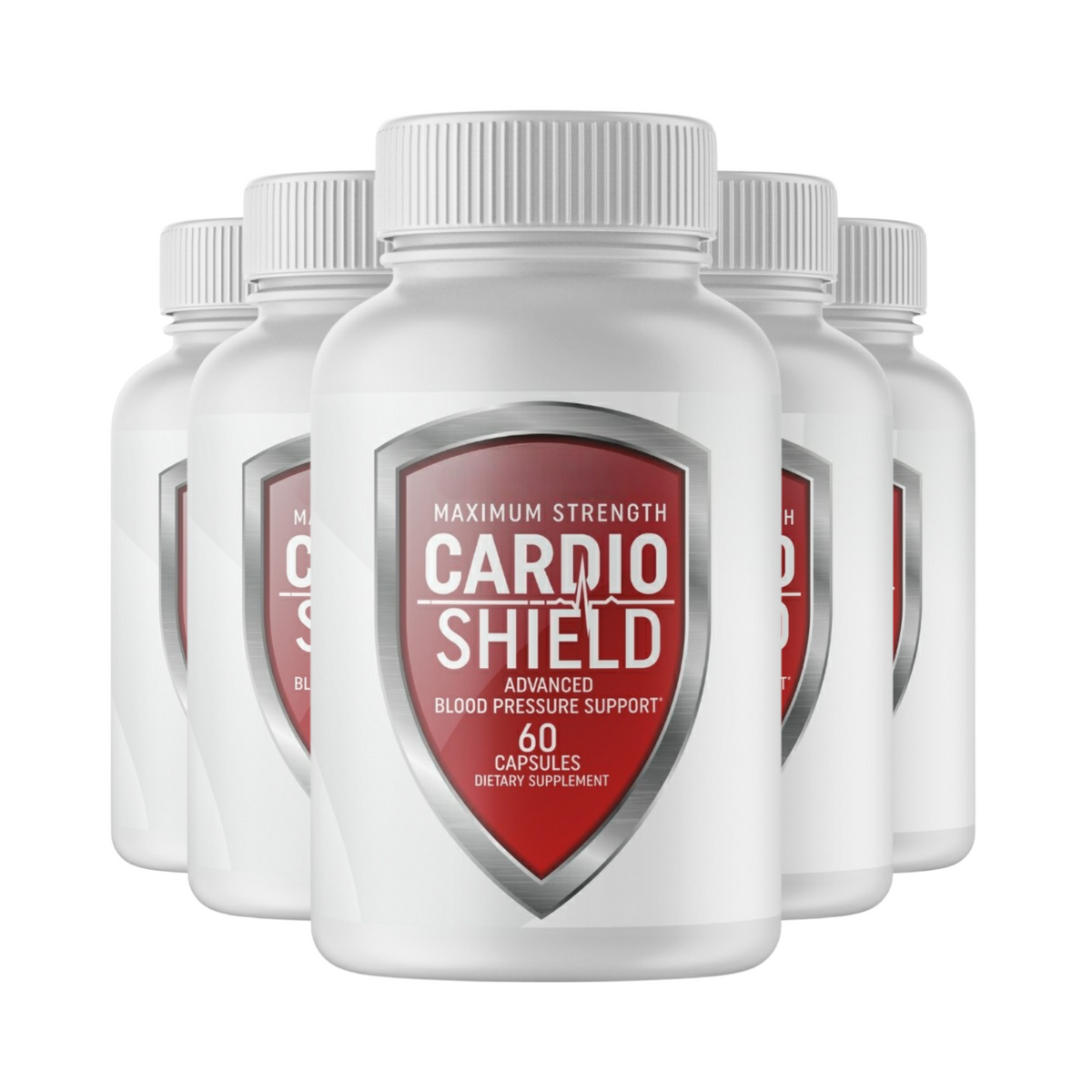 5-Pack Cardio Shield Maximum Strength Advanced Blood Support - 300 Capsules