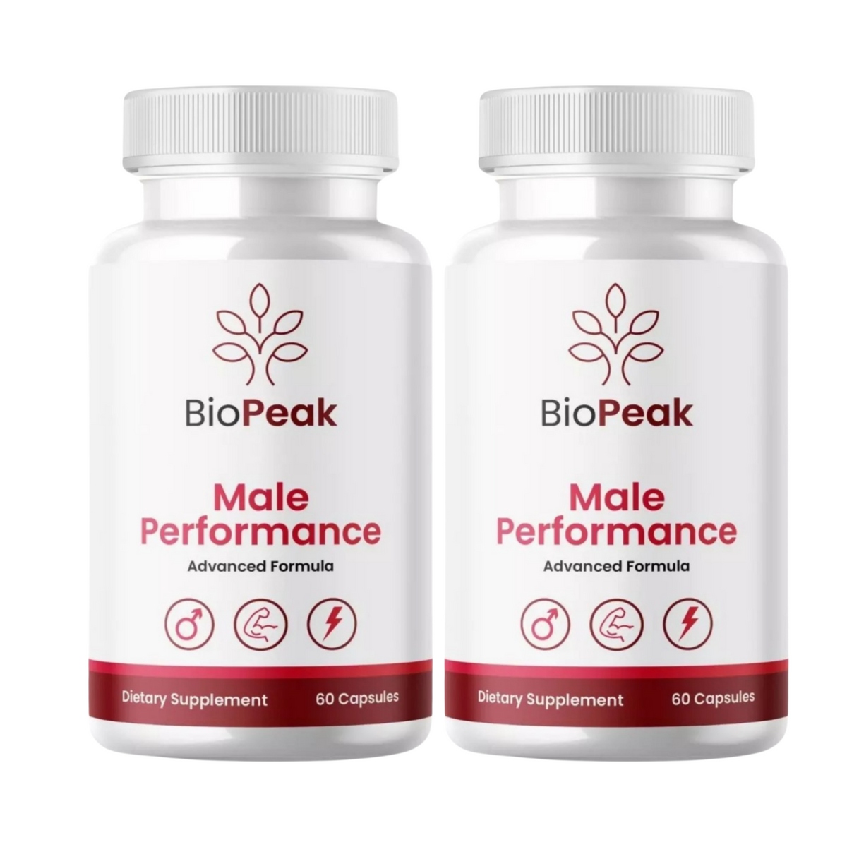 2-Pack BioPeak Male Performance, Bio Peak Male Supplement - 120 Capsules