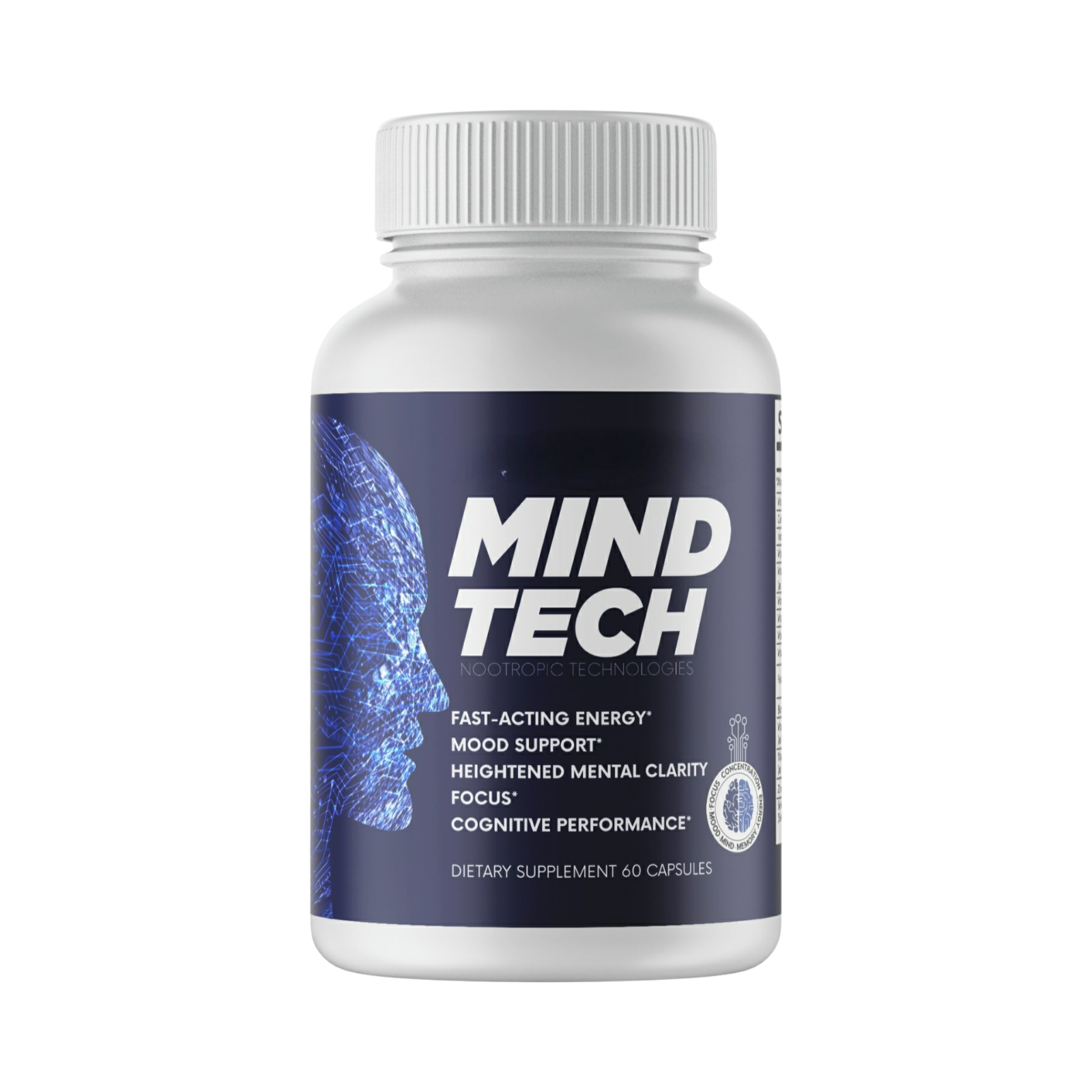 Mind Tech Supplement Official Brain Booster Support - 60 Capsules