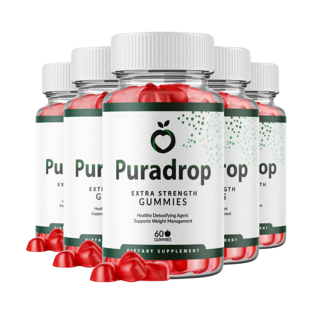 5-Pack PuraDrop Extra Strength Gummies - Pura Drop Gummies - 300 Gummies