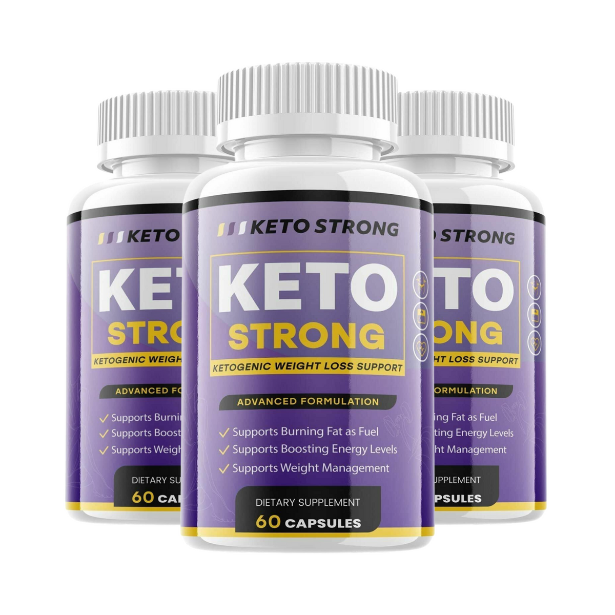 3-Pack Keto Strong Pills - Natural Formula For Weight Loss - 180 Capsules