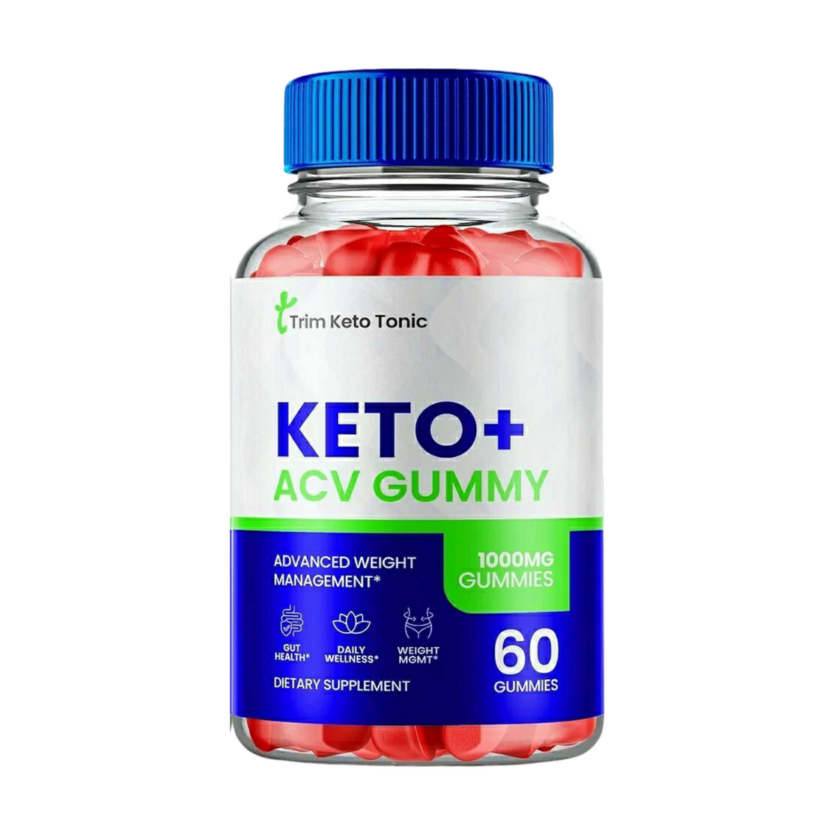 Trim Keto Tonic ACV Gummies, Trim Tonic Keto ACV Gummies - 60 Gummies