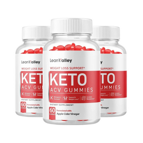 3-Pack Lean Valley Keto ACV Gummies, Weight Loss, Vegan, Fat Burner-180 Gummies