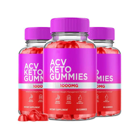 3-Pack ACV Keto Gummies,ACV+Keto, Apple Cider Vinegar Gummies (180 Gummies)