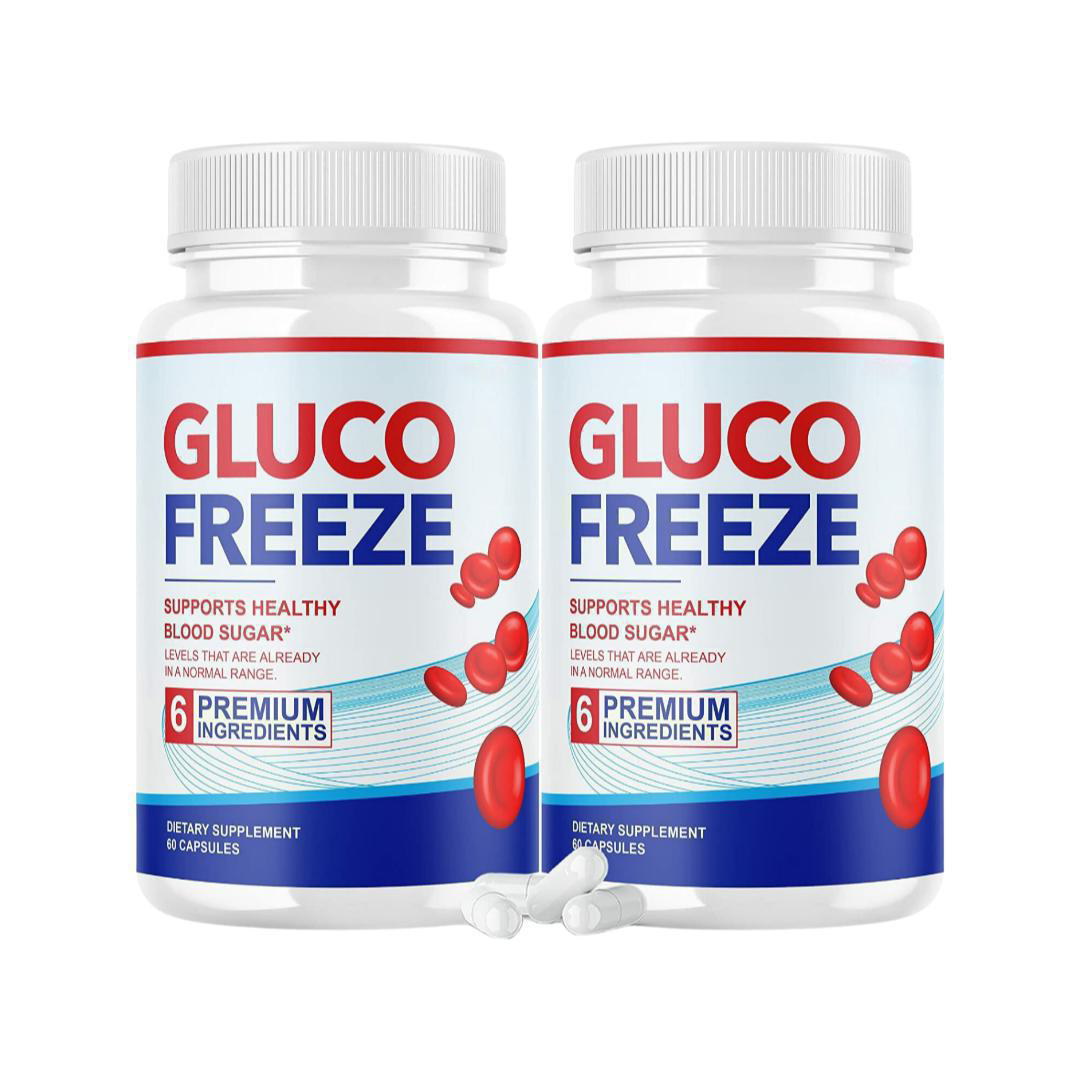 2-Pack GlucoFreeze Pills for Blood Sugar Support Gluco Freeze (120 Capsules)