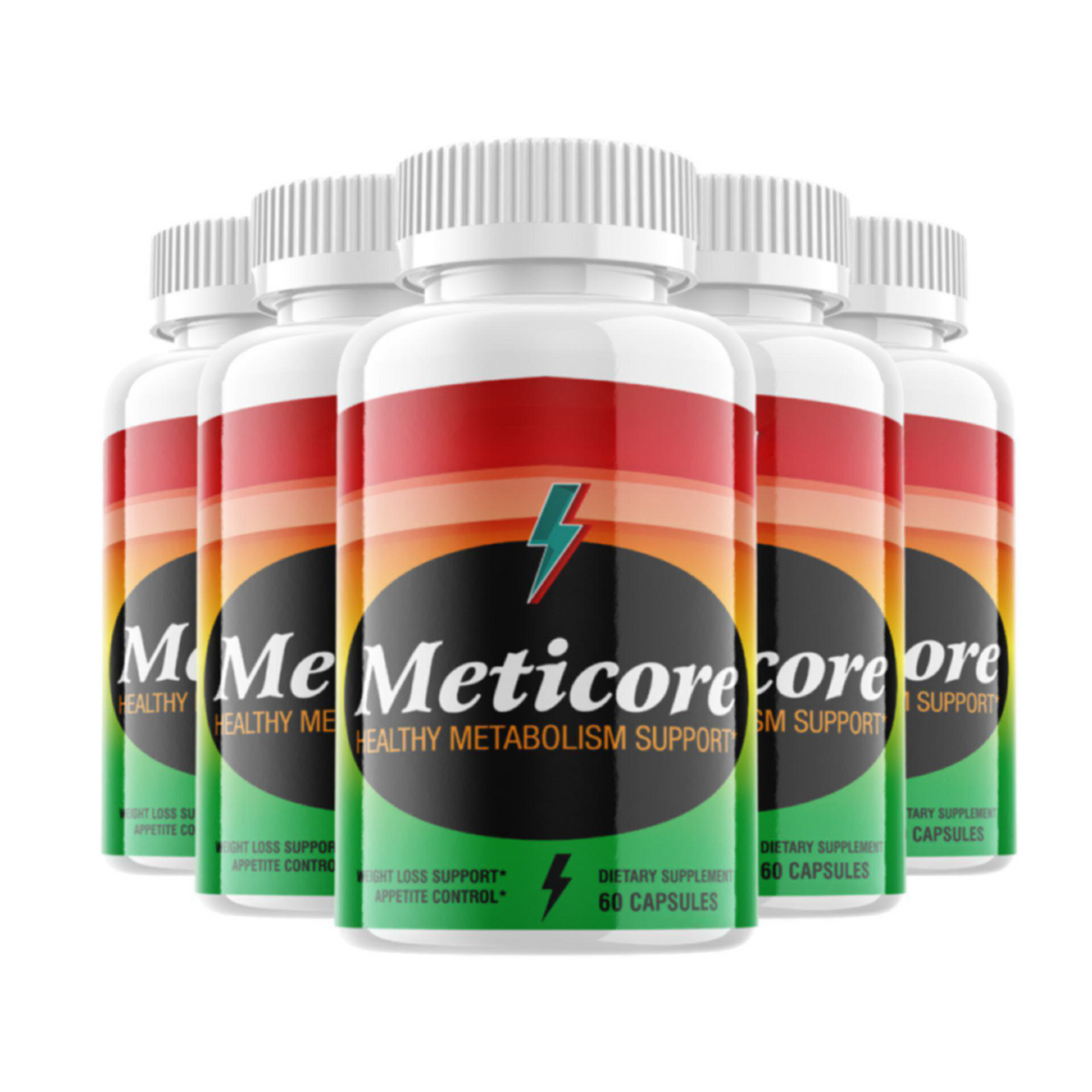 5-Pack Meticore- Weight Loss Supplement for Weight Management-300 Capsules