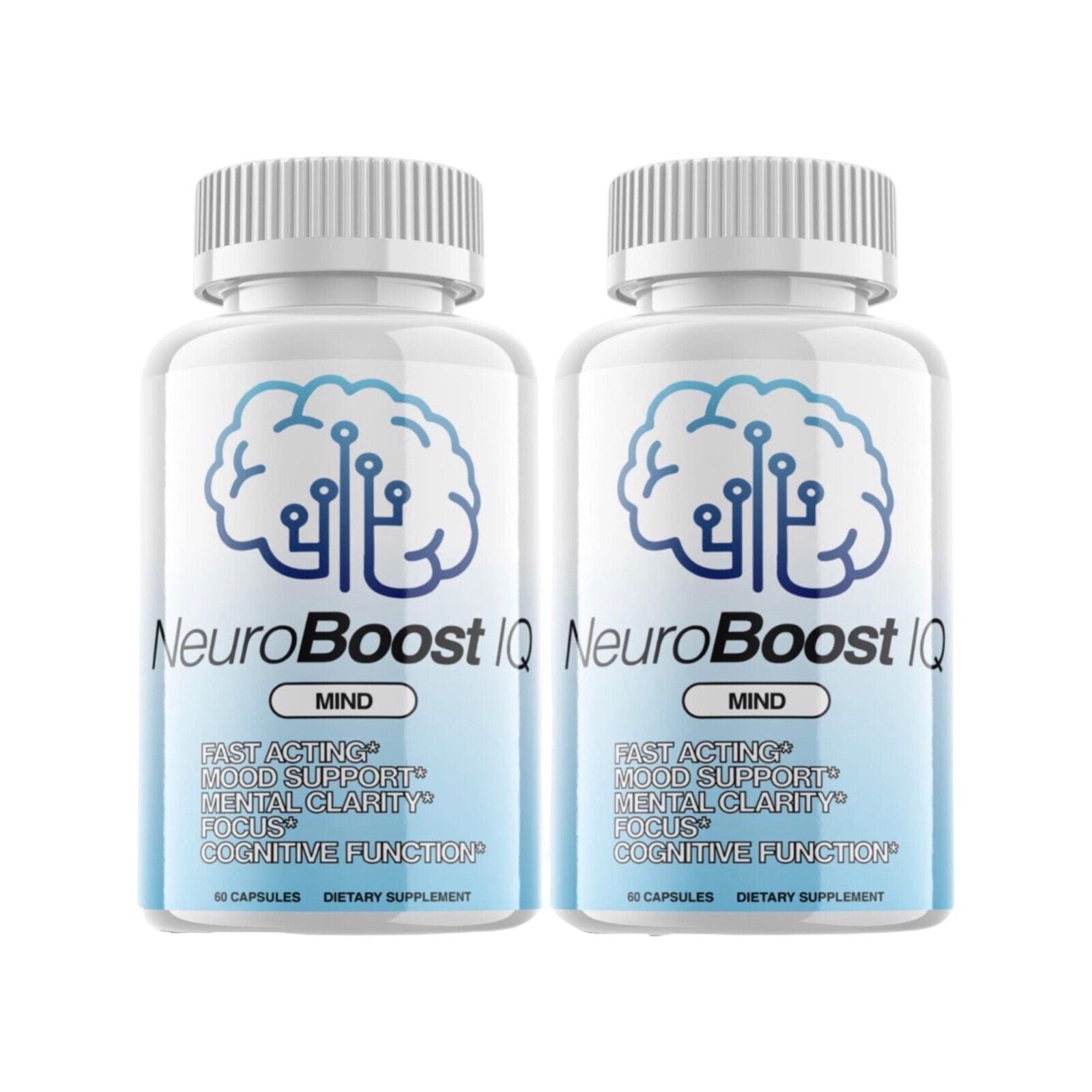 2-Pack NeuroBoost IQ Nootropic Supplement Brain, Mind, Focus-120 Capsules