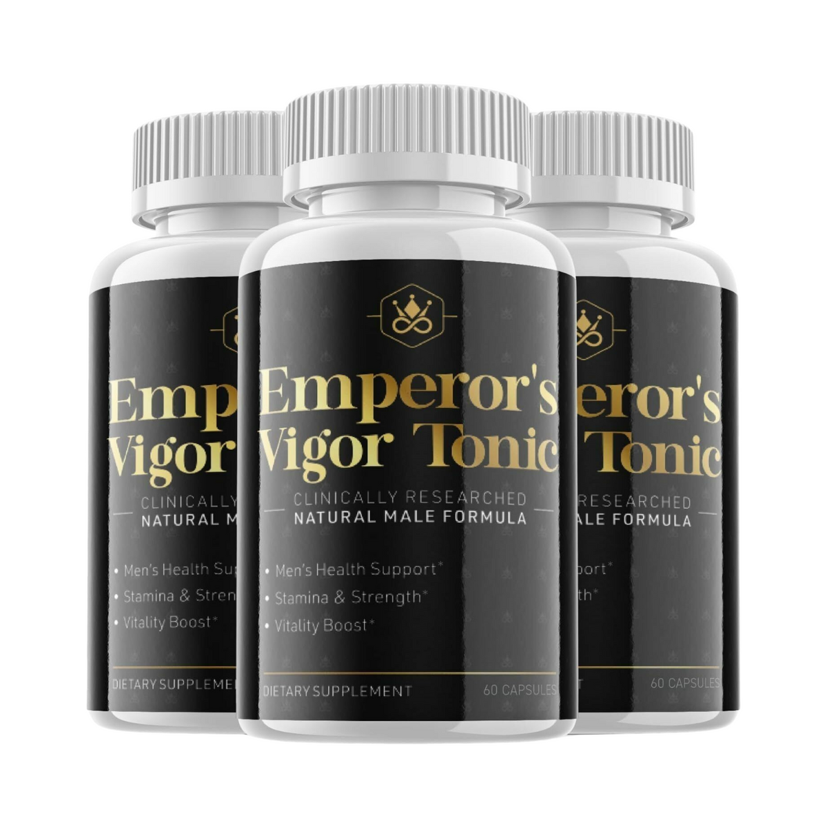 3-Pack Emperor's Vigor Tonic All Natural Dietary Supplement 180 Capsules