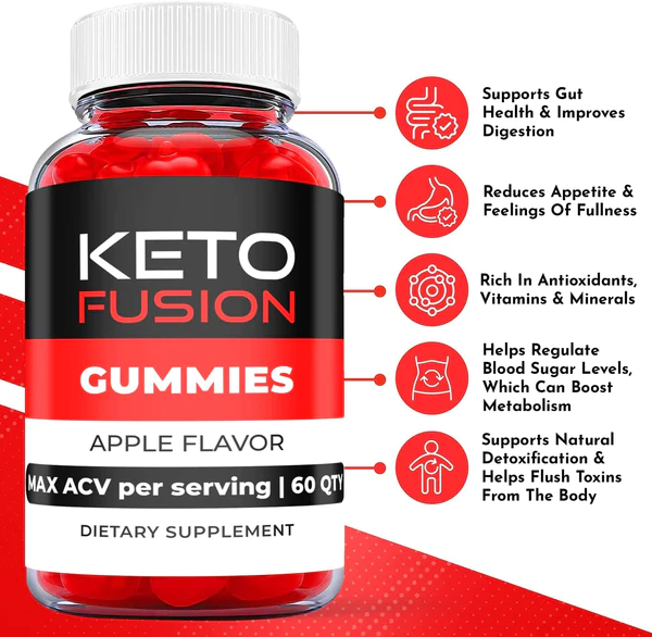 3-Pack Keto Fusion Gummies, Weight Loss, Fuzion Keto ACV Gummies (180 Gummies)