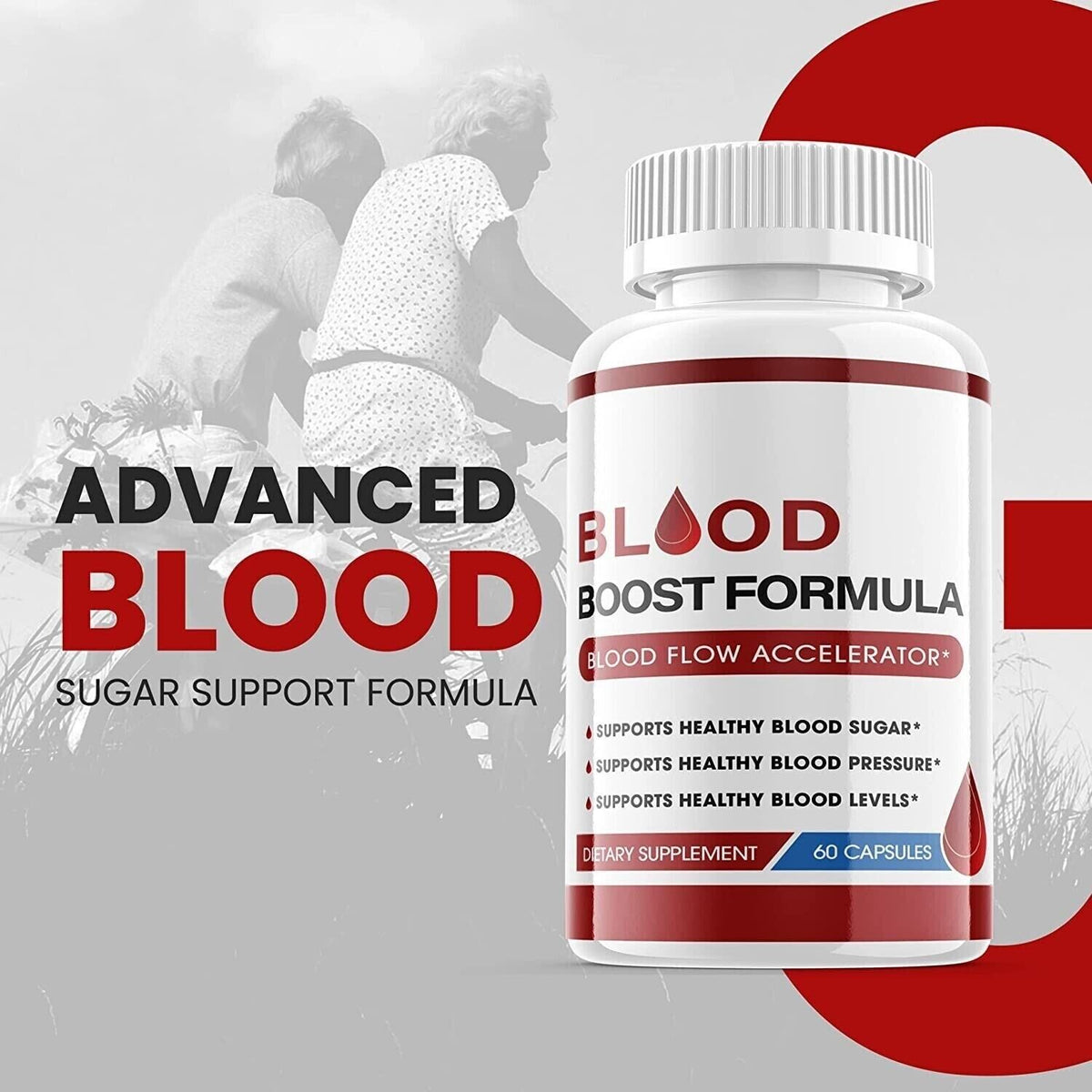 5-Pack Blood Boost Formula- Blood Sugar Supplement Supports Glucose-300 Capsules