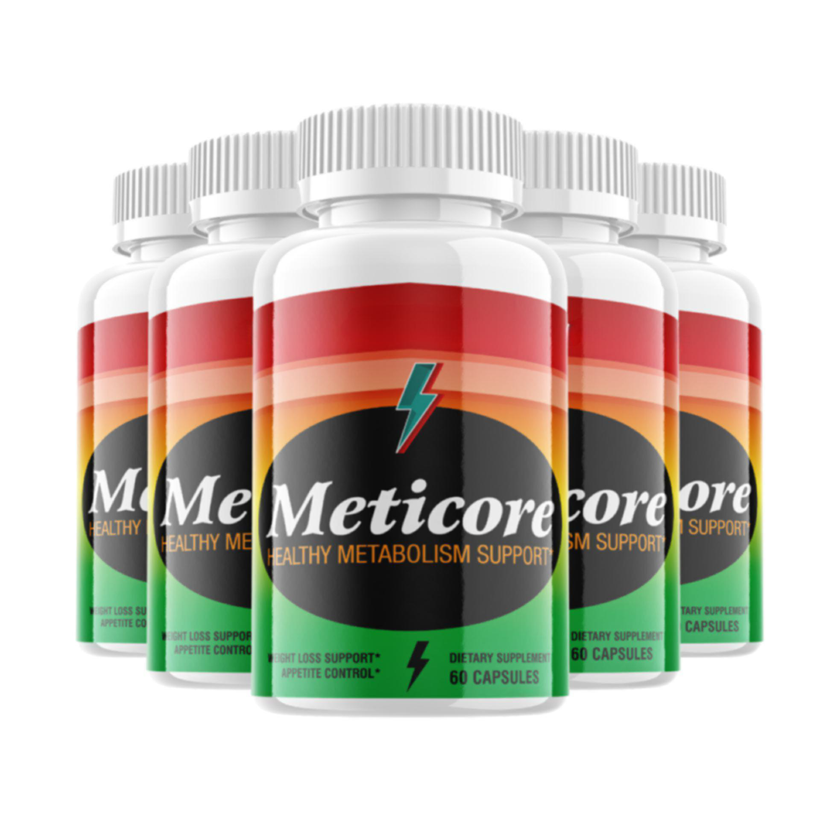 5-Pack Meticore- Weight Loss Supplement for Weight Management-300 Capsules