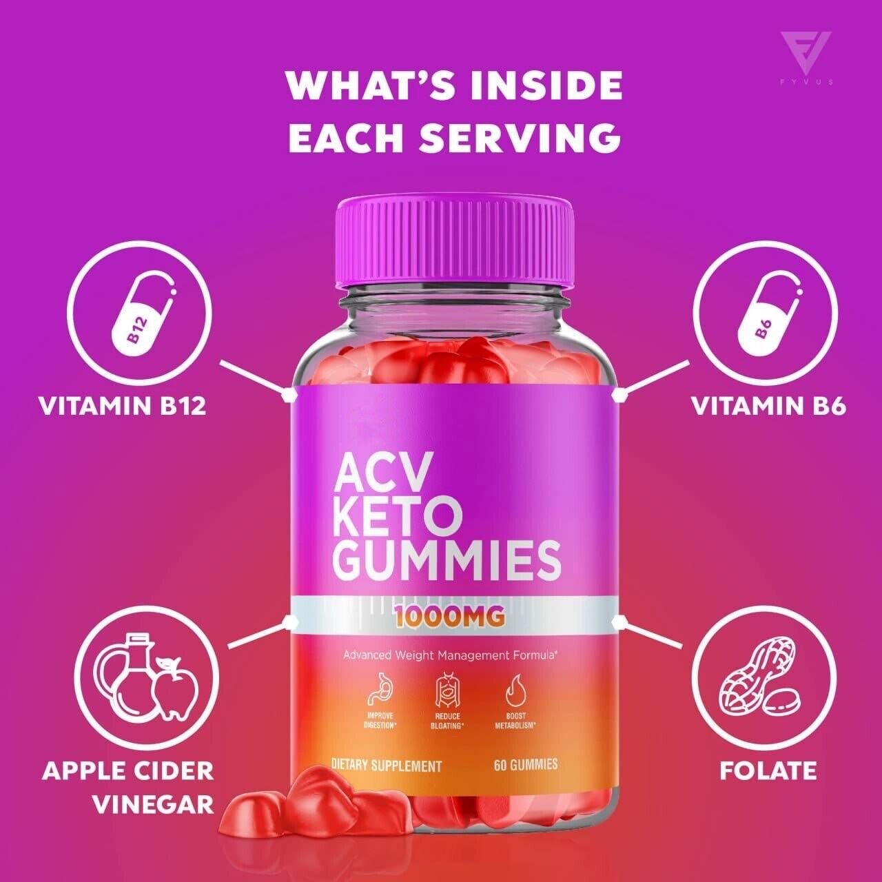 5-Pack ACV Keto Gummies,ACV+Keto, Apple Cider Vinegar Gummies (300 Gummies)