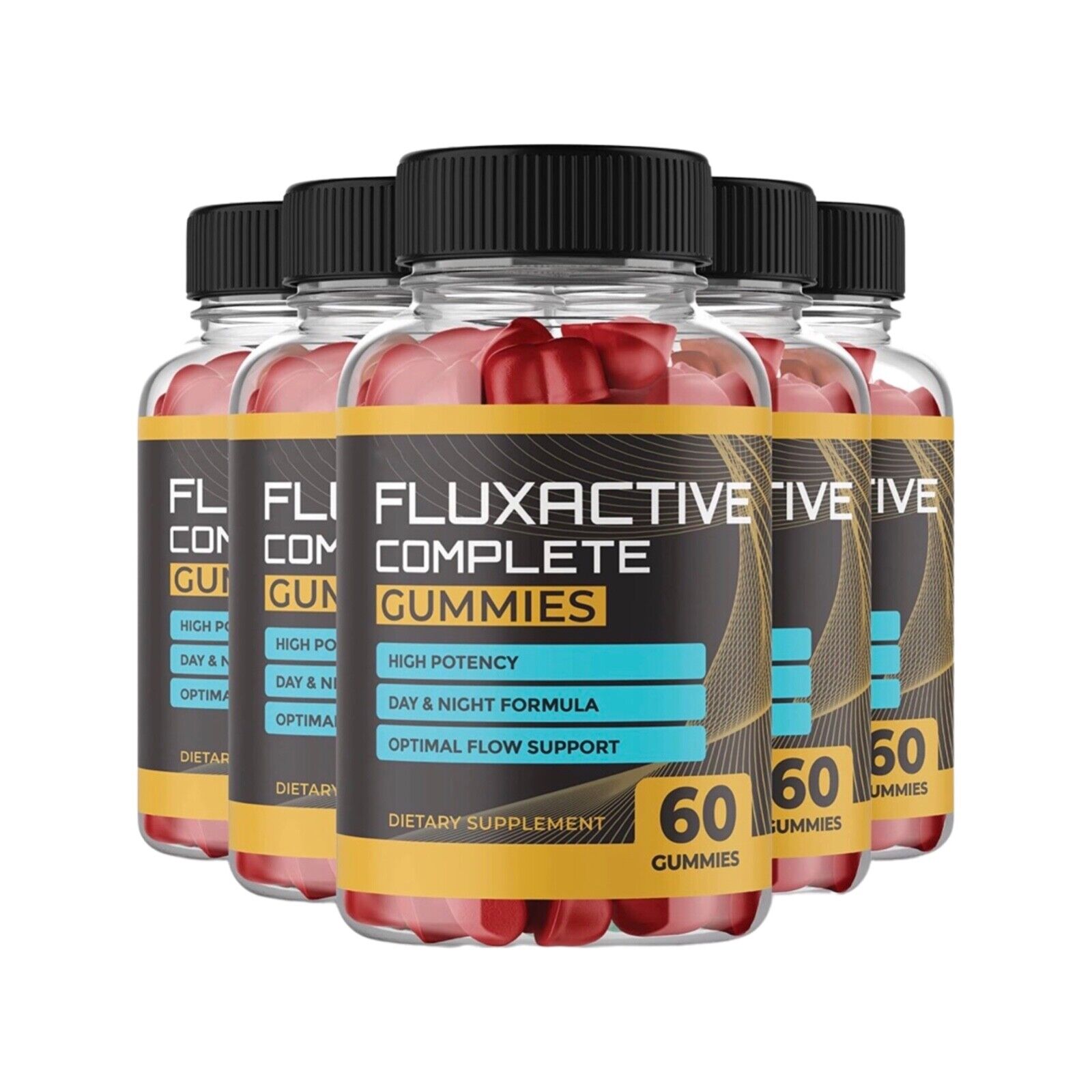 5-Pack Fluxactive Complete Gummies Flux Active Complete Max Strength-300 Gummies