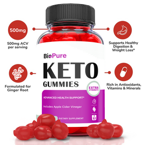 5-Pack BioPure Keto Gummies - Bio Pure Keto ACV Gummies Weight Loss-300 Gummies