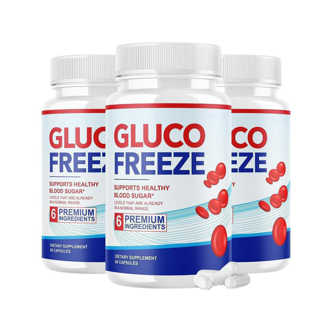 3-Pack GlucoFreeze Pills for Blood Sugar Support Gluco Freeze (180 Capsules)