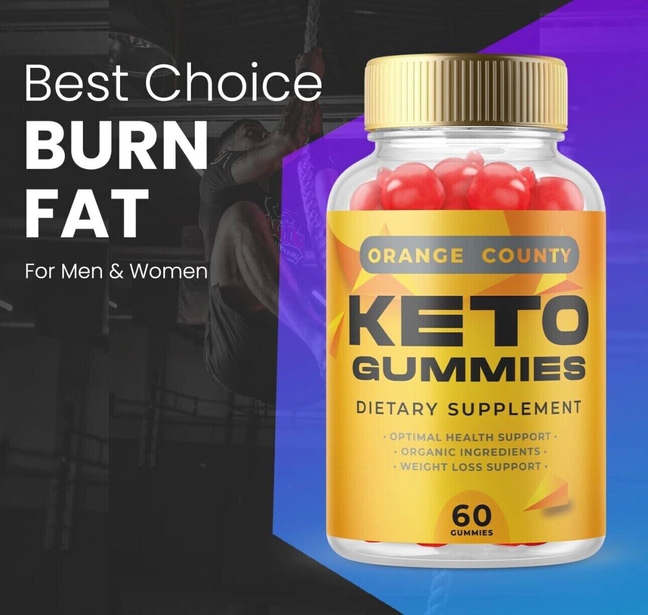 Orange County Keto ACV Gummies, Fat Burn, Weight Loss Gummies-60 Gummies