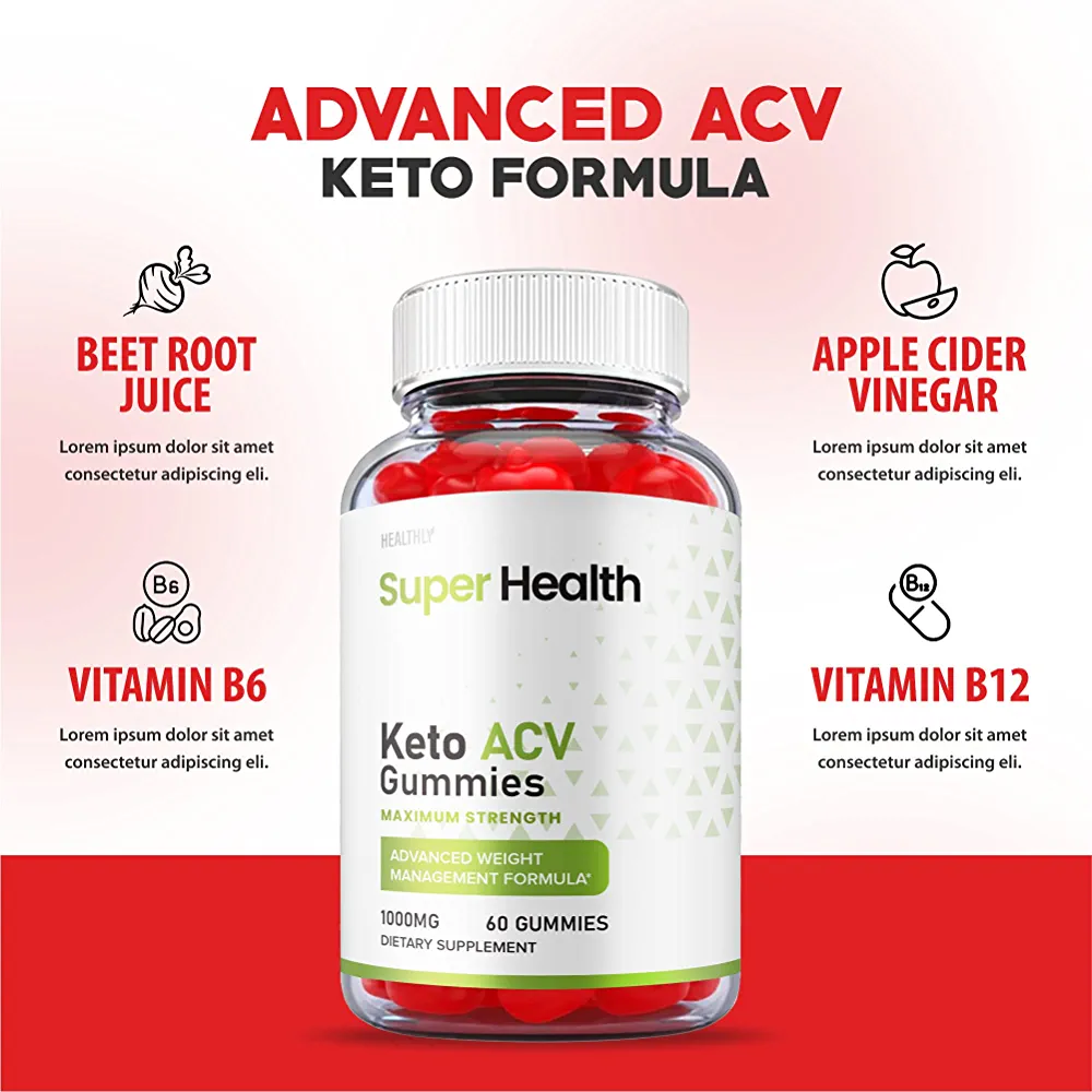 3-Pack Super Health Keto Gummies - Super Health Keto ACV Gummies -180 Gummies