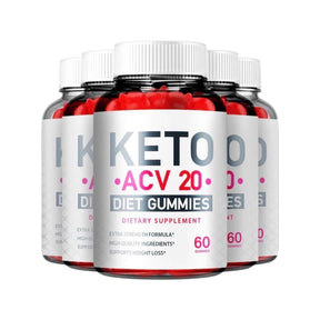 5-Pack Keto ACV 20 Gummies, Weight Loss, Keto ACV 20 Diet Gummies (300 Gummies)