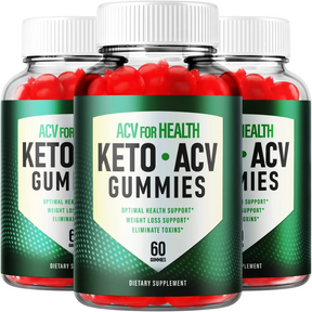 3-Pack ACV For Health Keto Gummies, Vegan, Advanced Weight Loss (180 Gummies)