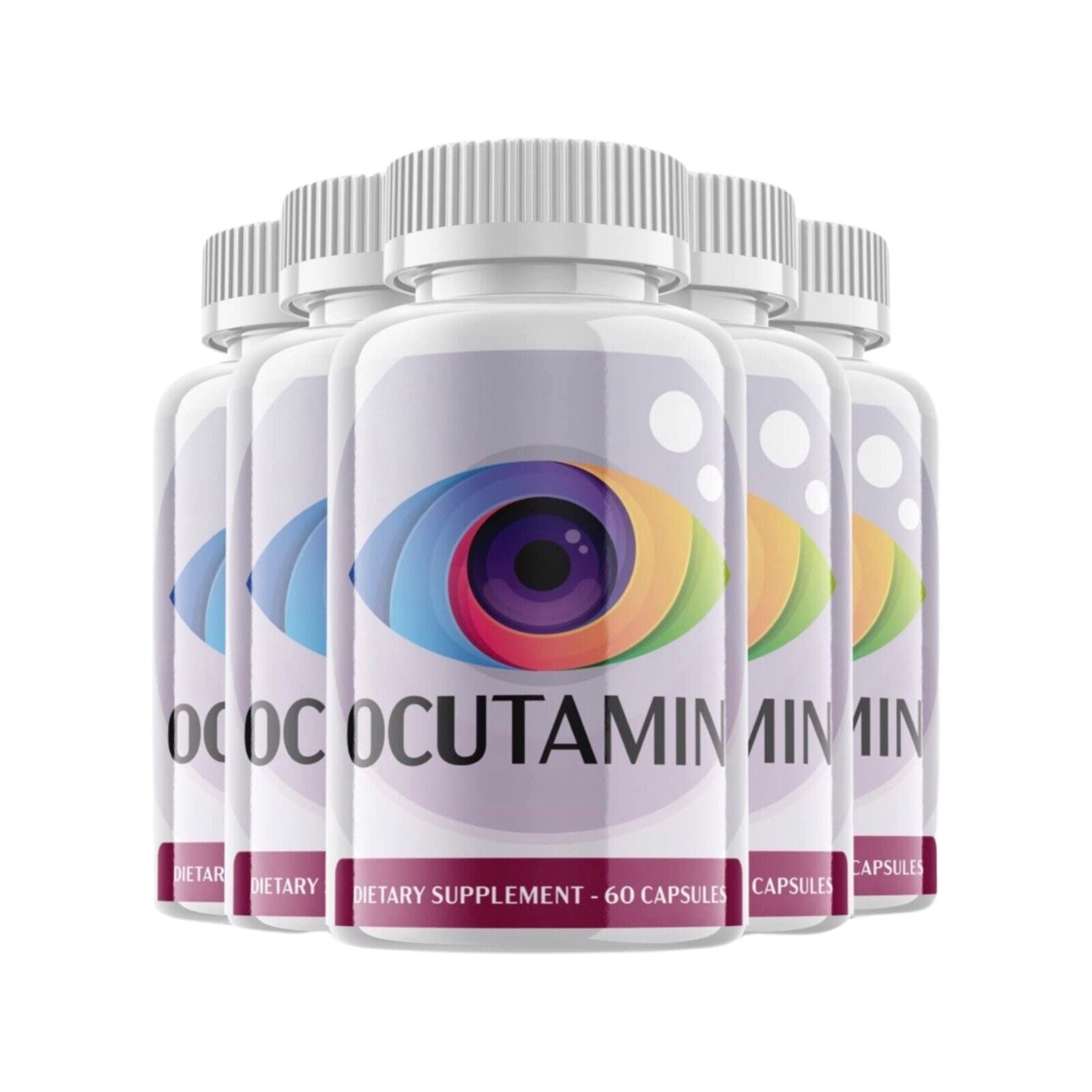 5-Pack Ocutamin Vision Supplement, Supports Healthy Vision and Eyes- 300 Caps