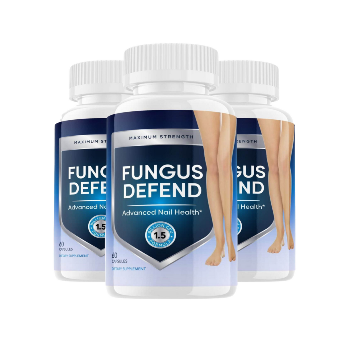 3-Pack Fungus Defend Pills Supports Strong Healthy Natural Nails-180 Capsules