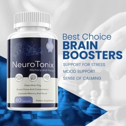 5-Pack NeuroTonix Brain Booster, Focus, Neuro Tonix, Memory,Clarity-300 Capsules