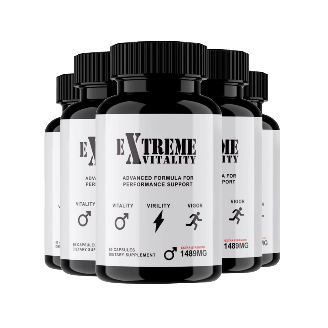 5-Pack Extreme Vitality Capsules, Extreme Vitality Male Supplement(300 Capsules)