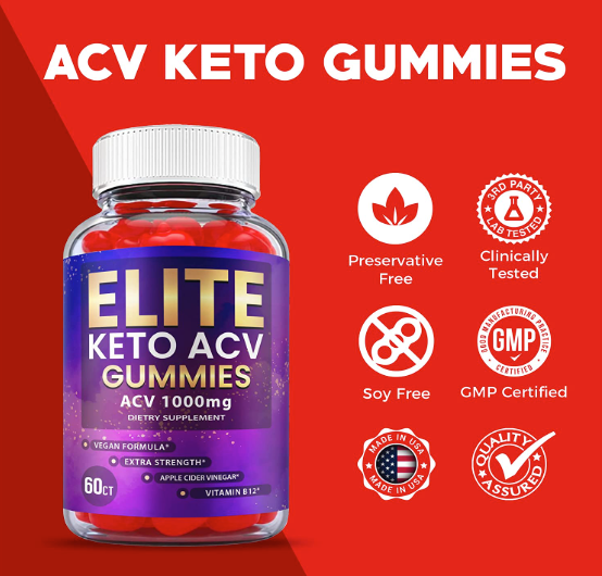 2-Pack Elite Keto ACV Gummies, Vegan, Advanced Weight Loss (120 Gummies)