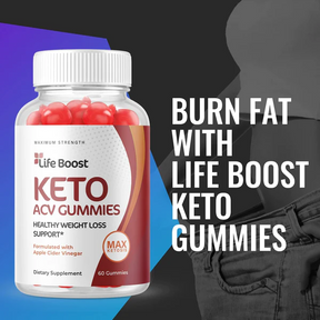 5-Pack Life Boost Keto ACV Gummies - Vegan, Weight Loss Supplement (300 Gummies)