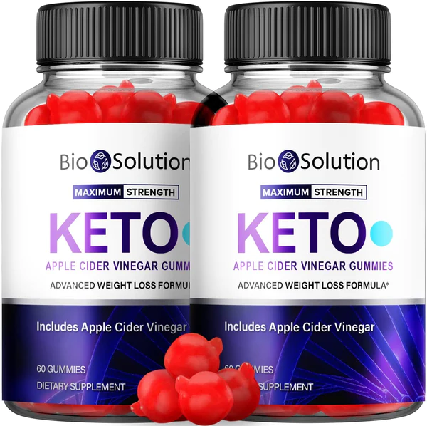 2-Pack Biosolution Keto ACV Gummies - Vegan, Weight Loss Supplement(120 Gummies)