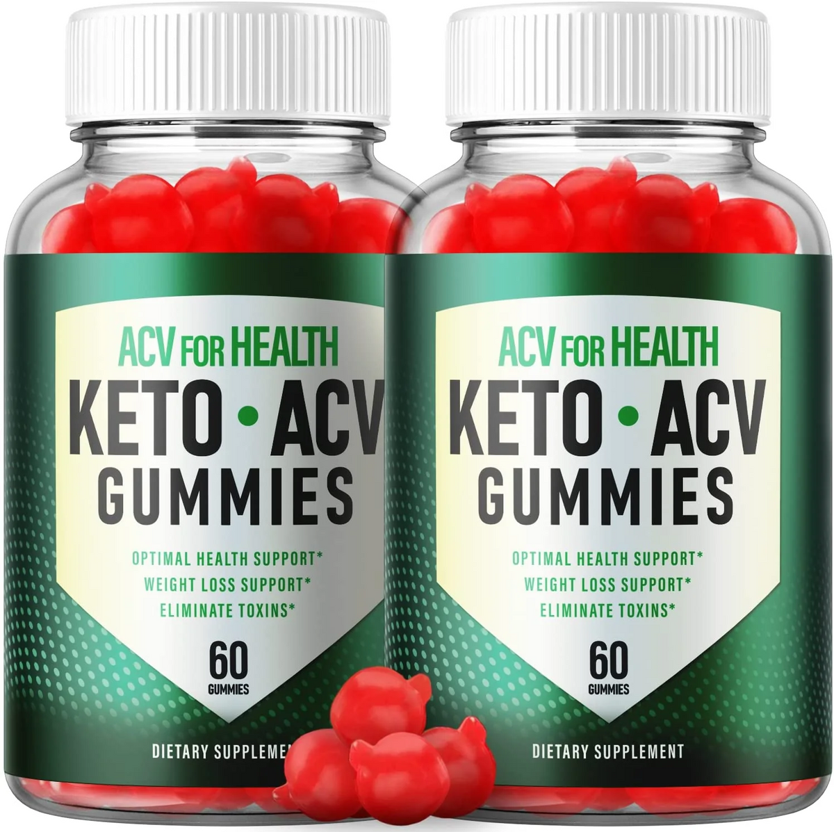 2-Pack ACV For Health Keto Gummies, Vegan, Advanced Weight Loss (120 Gummies)