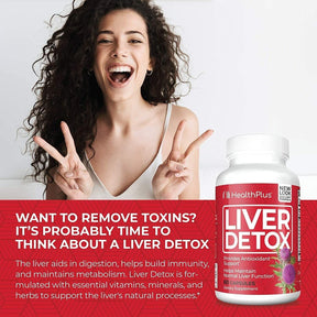 5-Pack Health Plus Liver Detox Cleanse Supports Antioxidant Support-300 Capsules