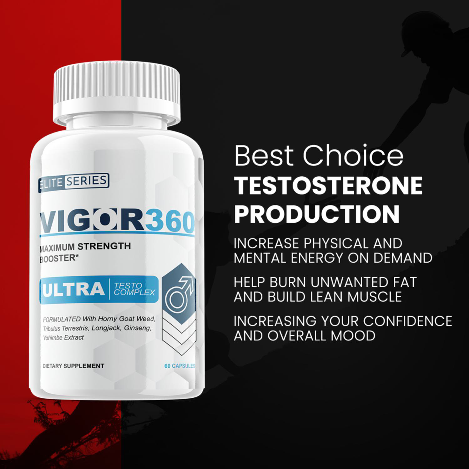 2-Pack Vigor360 Maximum Strength Vigor 360 Supplement 120 Capsules