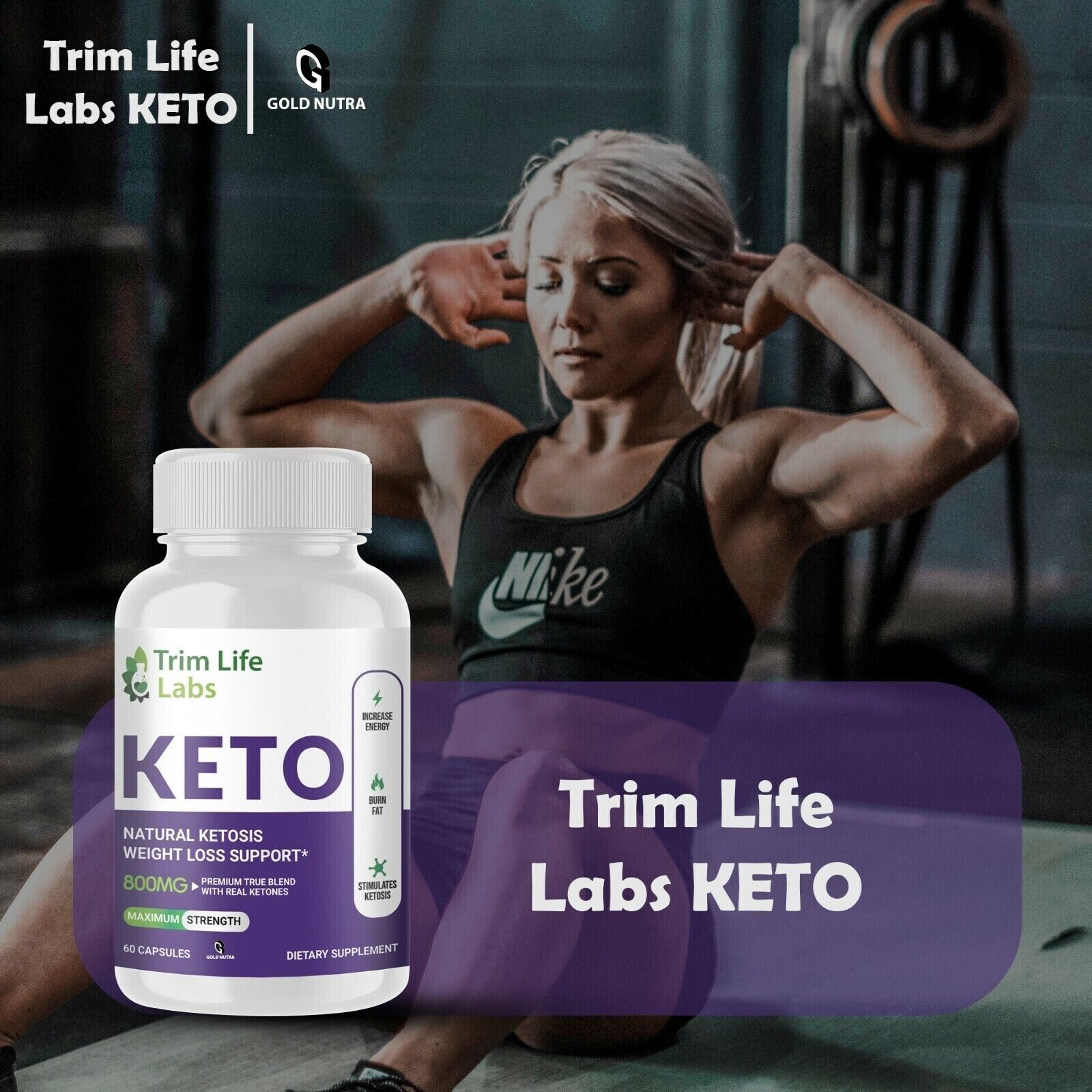 2-Pack Trim Life Labs Keto Pills, Advanced Formula,Vegan, Advanced Blend-120 Cap