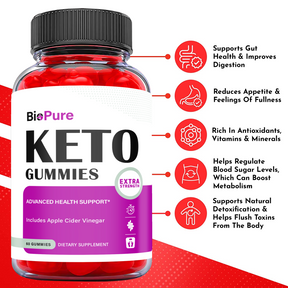 5-Pack BioPure Keto Gummies - Bio Pure Keto ACV Gummies Weight Loss-300 Gummies