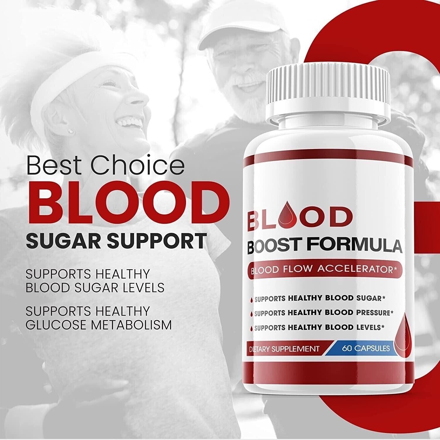 5-Pack Blood Boost Formula- Blood Sugar Supplement Supports Glucose-300 Capsules